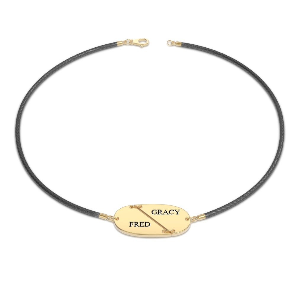F9761193-443D-1624-DA7B-E9BE59242D6B.jpg Custom Engraved Two Name Bracelet Valentine's Gift for Her - Image 1
